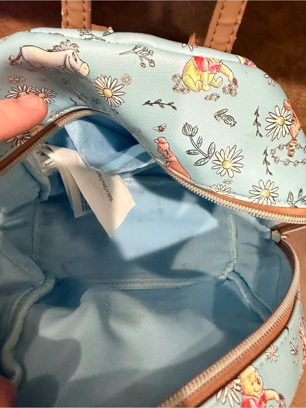 Loungefly Disney Winnie the Pooh Light Blue Floral Mini Backpack